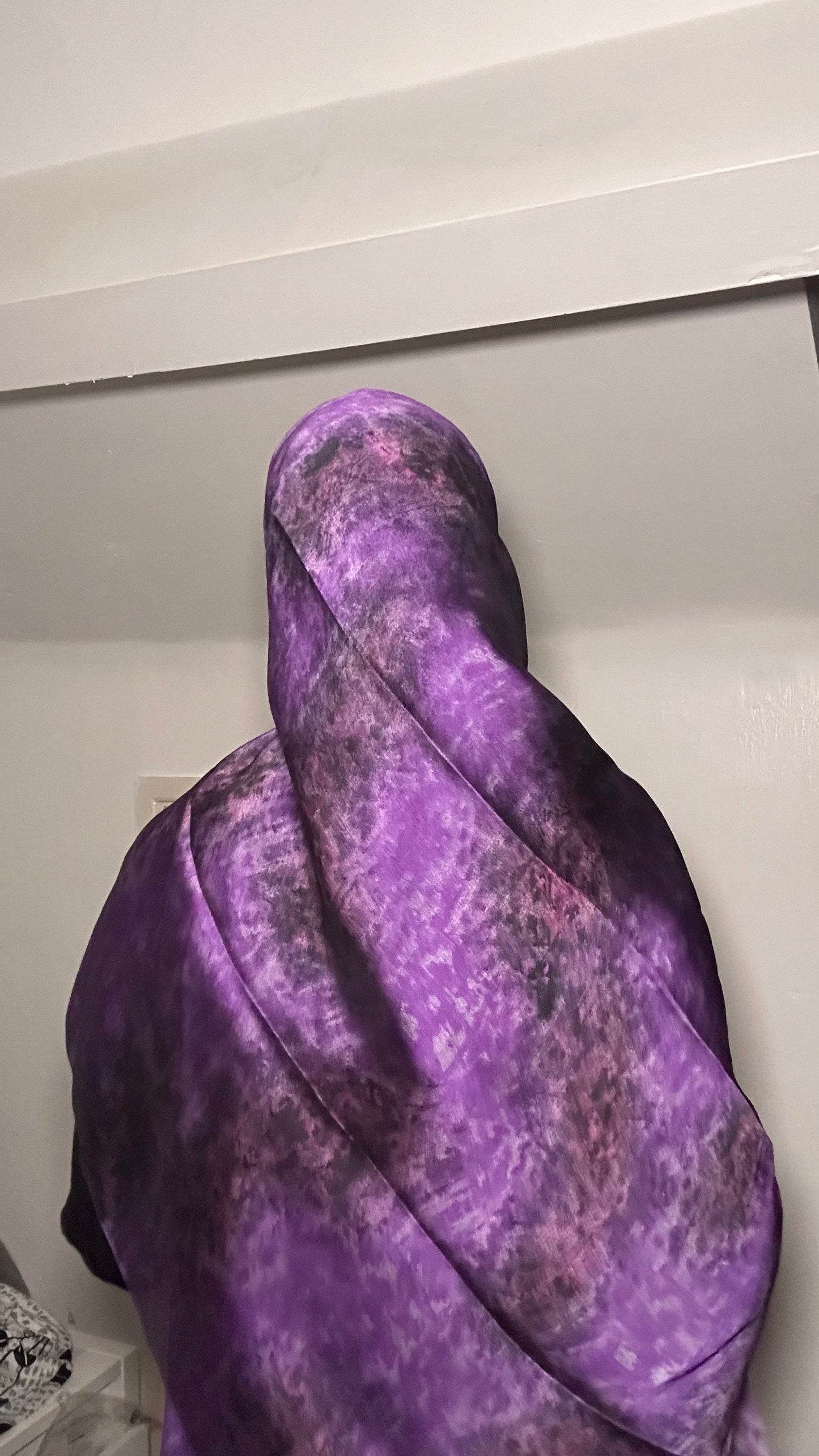 Mosaic Purple Satin Hijab
