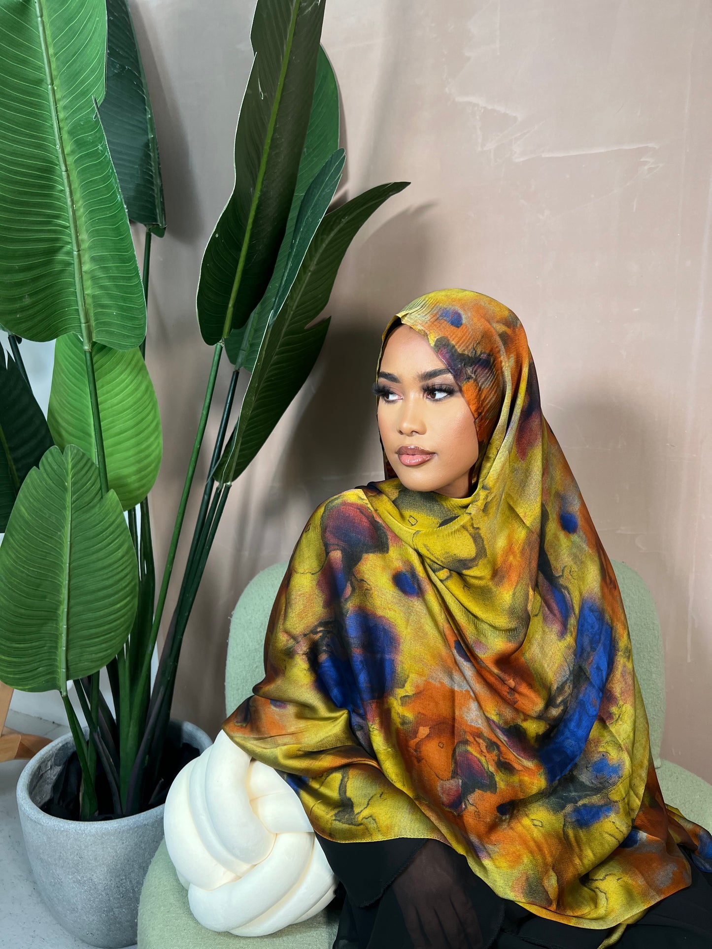 Horizon Gold Satin Hijab