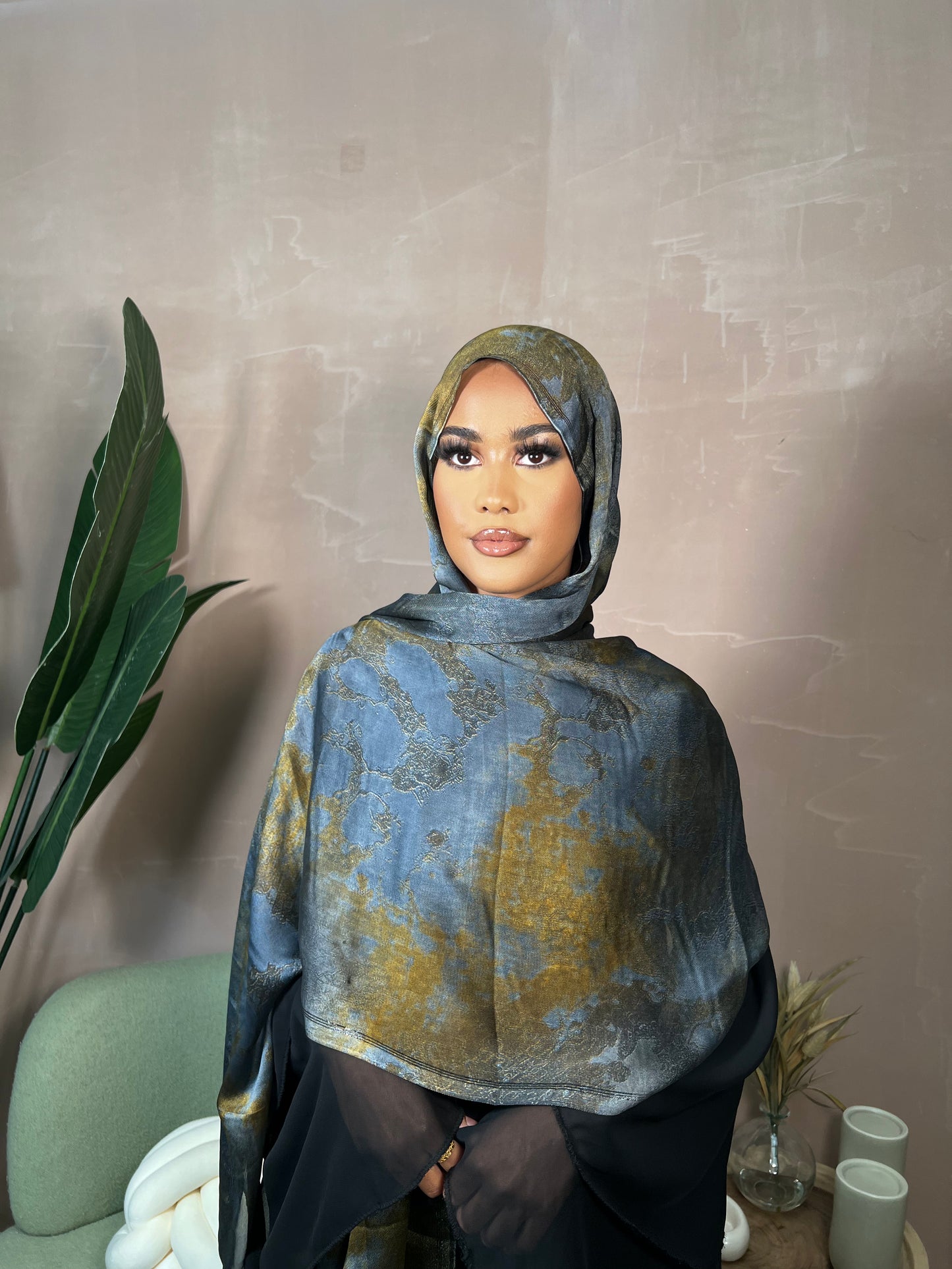 Stone Gold Satin Hijab