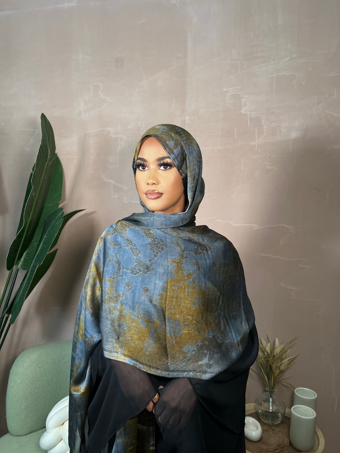 Stone Gold Satin Hijab